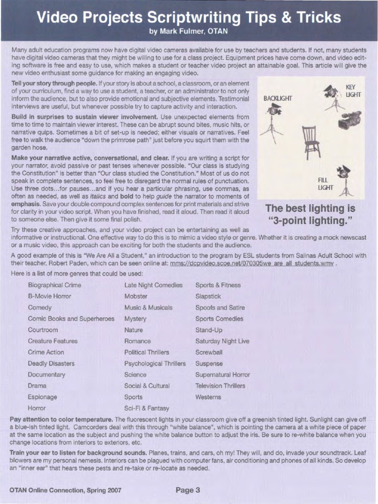 Video Project Script Writing Template Example | PDF | Horror Films | Comedy