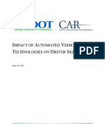 Impact of Automated Vehicle Technologies On Driver Skills