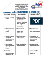 Learning Tasks For Distance Learning (DL)