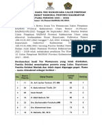 Pengumuman Hasil Tes Wawancara BAZNAS