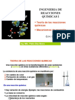 Ingenieria de Reacciones Quimicas I: Teoría de Las Reacciones Mecanismos de Reacción