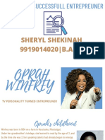 Entrepreneur Report - Sheryl Shekinah