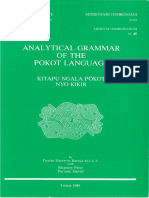 Analitical Grammar of The Pokot Language
