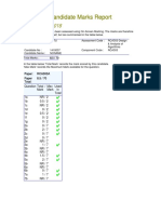 Candidate Marks Report: Series: Dec 2018