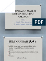 Pembahasan Materi Isim Makrifat Dan Nakirah