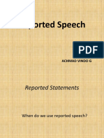 Reported Speech: Achmad Vindo G