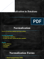 Normalisation in Database: S Kharthikeyan