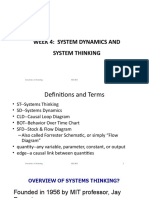 Week 4 System Dynamics and System Thinking