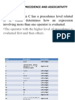 Each Operator in C Has A Precedence Level Related To It, Which Determines How An Expression Involving More Than One Operator Is Evaluated