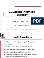 Advanced Network Security: Chap 4: Hash Functions