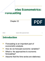 Ch22 Time Series Econometrics - Forecasting