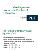 Two-Variable Regression Model: The Problem of Estimation: Gujarati 4e, Chapter 3