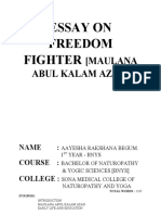 Essay On Freedom Fighter: (Maulana Abul Kalam Azad)