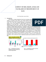 Study On The Effect of Size, Shape, Angle and Quantity of Fan Blades On The Efficiency of Fans