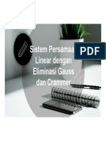 Aturan Crammer Dan Eliminasi Gauss - Rev