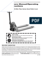 Owners Manual/Operating Instructions: Lift-Rite Titan Series Hand Pallet Truck