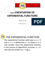 Differentiation of Exponential Functions: MATH146 Calculus 1