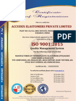 Accudex Elastomers Private Limited: Quality Management System
