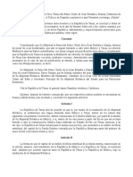 República de Tejas, Tratado, en Español