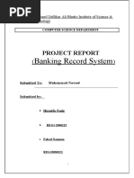 Banking Record System: Project Report