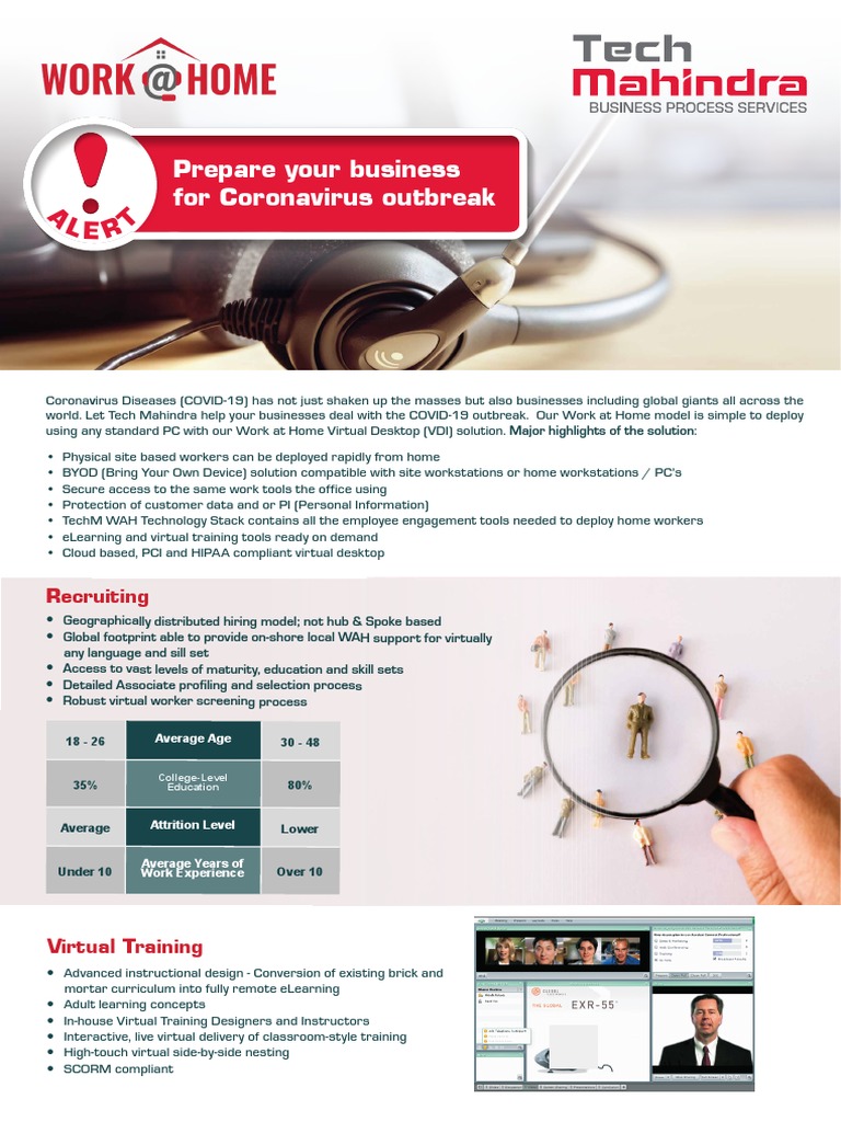 Tech Mahindra Work at Home Solutions | PDF | Desktop Virtualization ...
