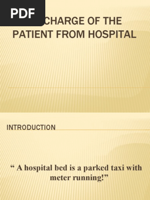 DISCHARGE OF THE PATIENT FROM HOSPITAL