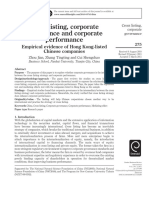 Cross Listing, Corporate Governance and Corporate Performance Empirical Evidence of Hong Kong-Listed Chinese Companies
