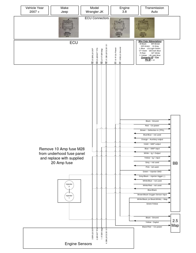 Jeep Wrangler JK Ripp SDS Wiring Diagram | PDF | Motor Vehicle | Color