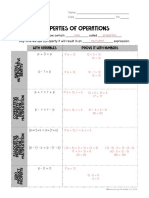 Properties of Operations: With Variables Prove It With Numbers