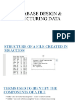 Database Design & Structuring Data