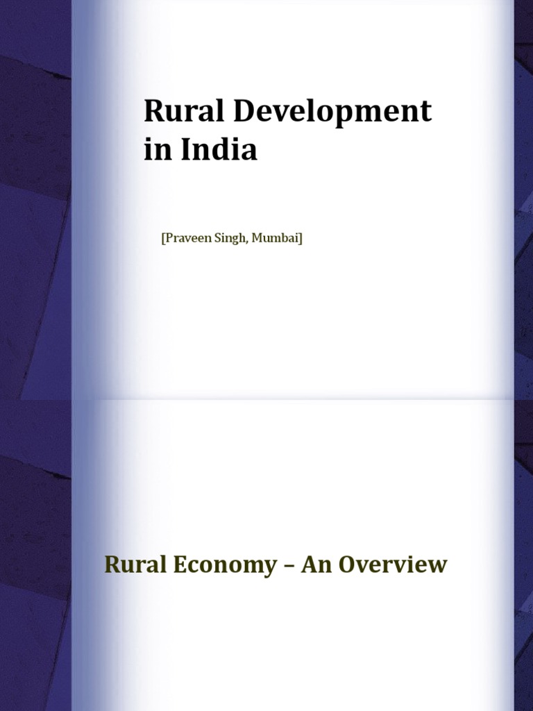 Ssssion 1.rural Development in India | PDF | Agriculture | Green Revolution