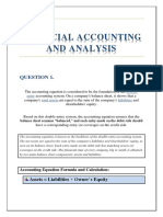 Financial Accounting and Analysis