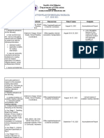 Department of Education: Action Plan On Brigada Pagbasa C.Y. 2020-2021