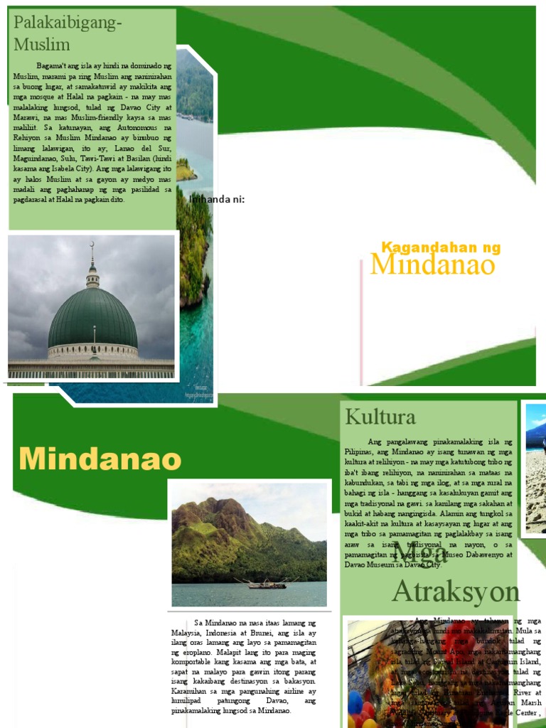 mindanao halimbawa ng travel brochure tagalog