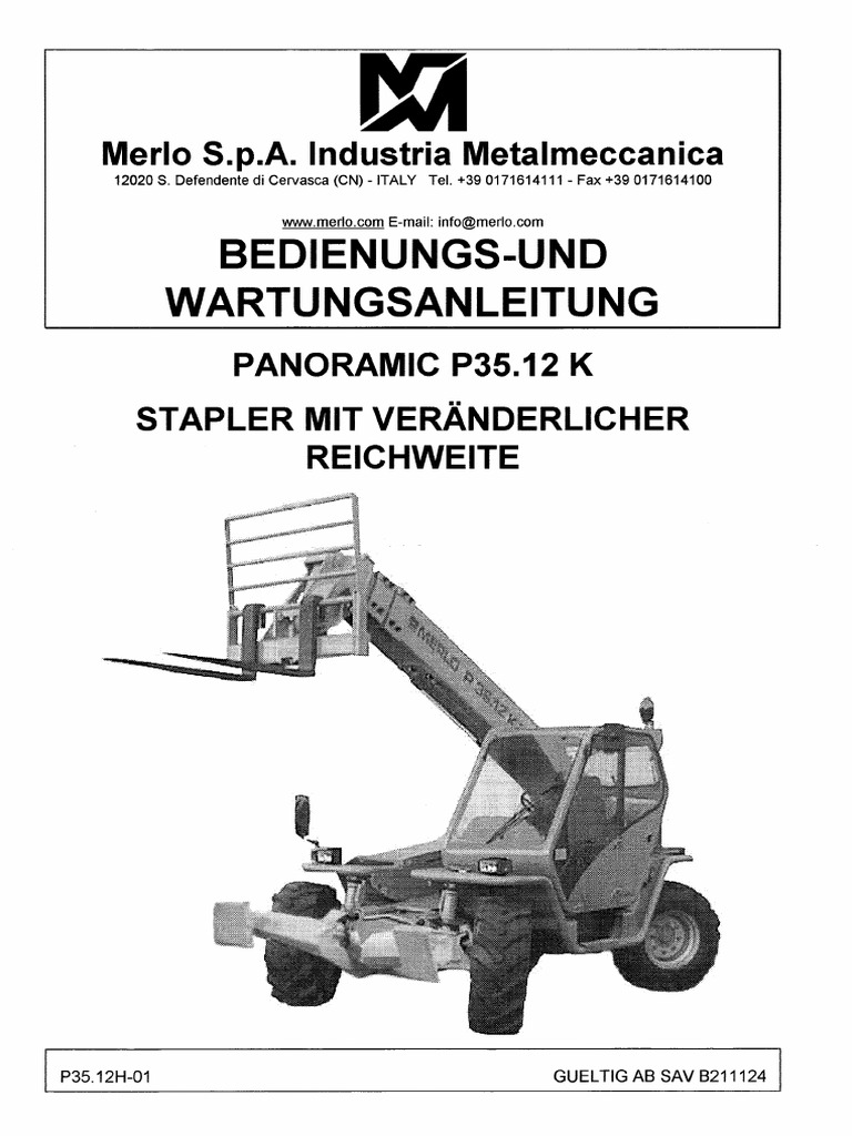 Bedienungsanleitung Merlo P35.12K | PDF