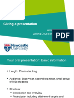Giving Presentations: Tips for Oral Presentations
