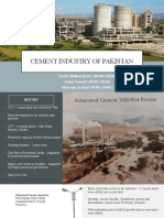 Cement Industry of Pakistan: Syeda Midhat Rizvi (20181-24596) Amna Yousuf (20181-24226) Maryam Arshad (20181-24401)