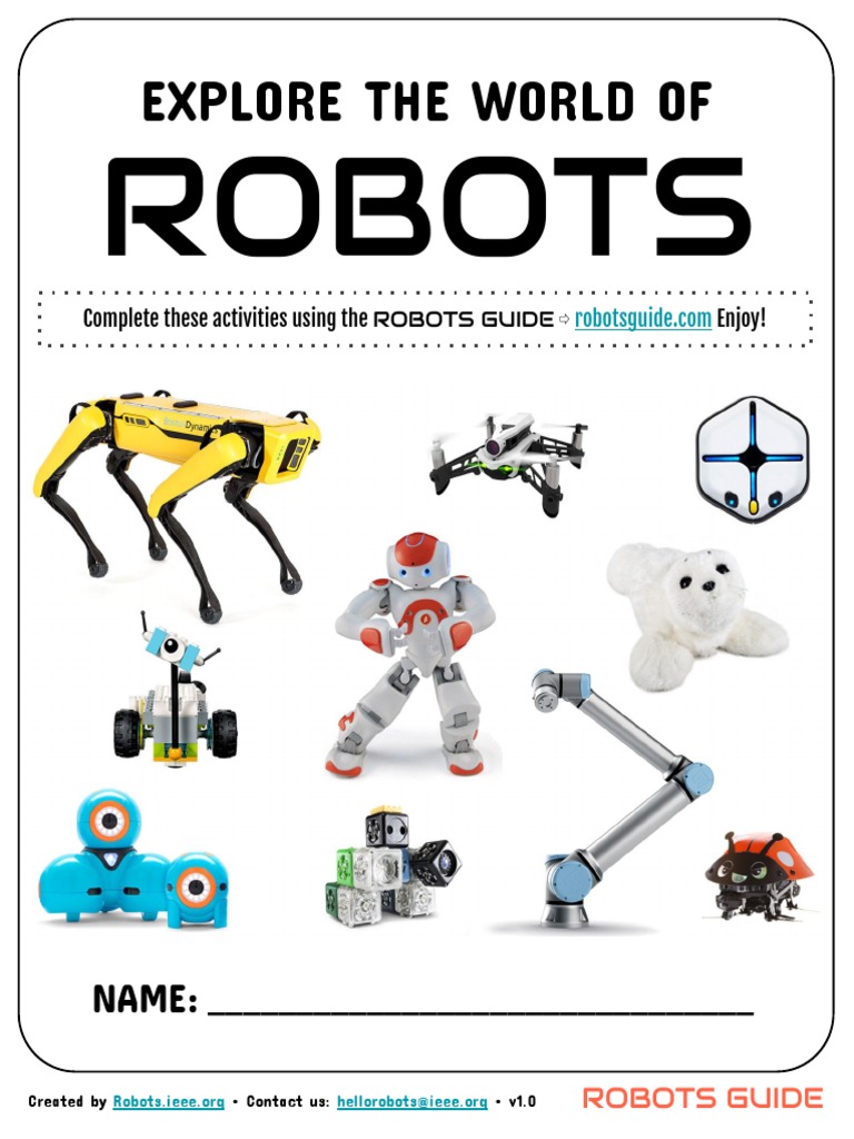 Robots Activity Sheets | PDF | Robotics | Robot