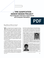 A Tire Gasification Senior Design Project: That Integrates Laboratory Experiments and Computer Simulation
