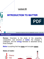 Introduction To Matter: Chemistry For Engineers (CH011IU) - Lecture 03 - Semester 1: 2021-2022 1