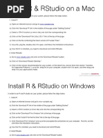 R and RStudio Installation Guide | PDF
