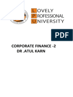 Corporate Finance - 2 DR .Atul Karn