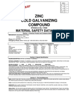 Zinc Cold Galvanizing Compound: Material Safety Data Sheet