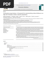 Community Energy Balance. A Framework For Contextualizing Cultural Influences