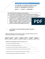 Yosra Questionnaire Dentrée À La Première Partie Du Cours Leadership Et Développement Personnel