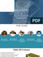 Analytic S: Rise of Analytics in Organizations