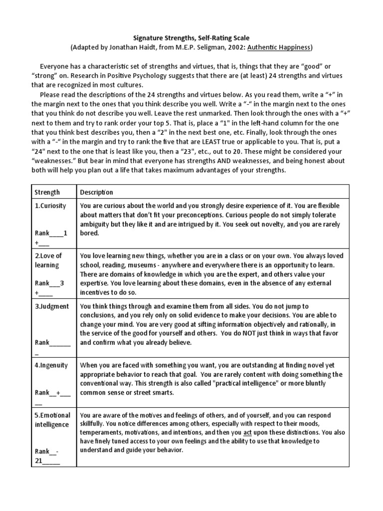 Evaluating Personal Strengths and Weaknesses | PDF | Courage | Expert