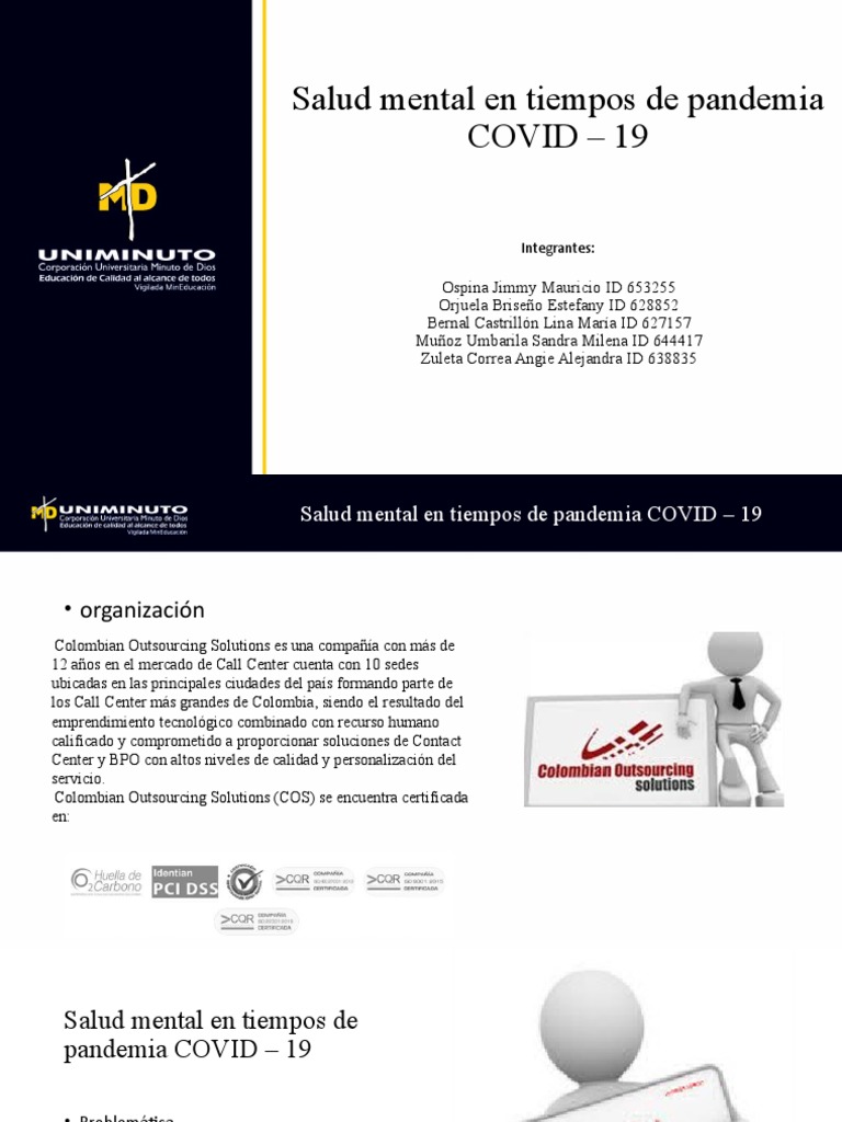Salud Mental en Tiempos de Pandemia COVID 19 | PDF | Salud mental ...
