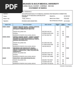 Velanandhan Final Year Result Mark Sheet