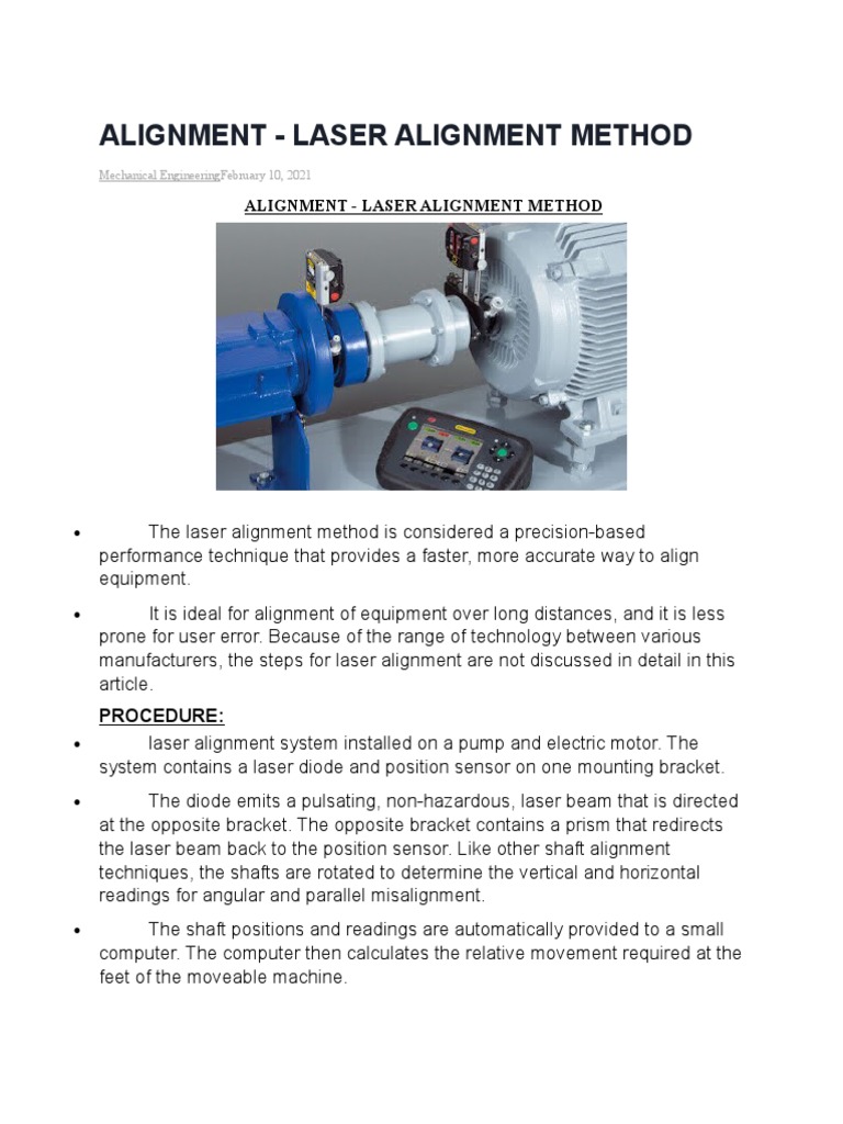 Laser Alignment Method | PDF | Applied And Interdisciplinary Physics ...